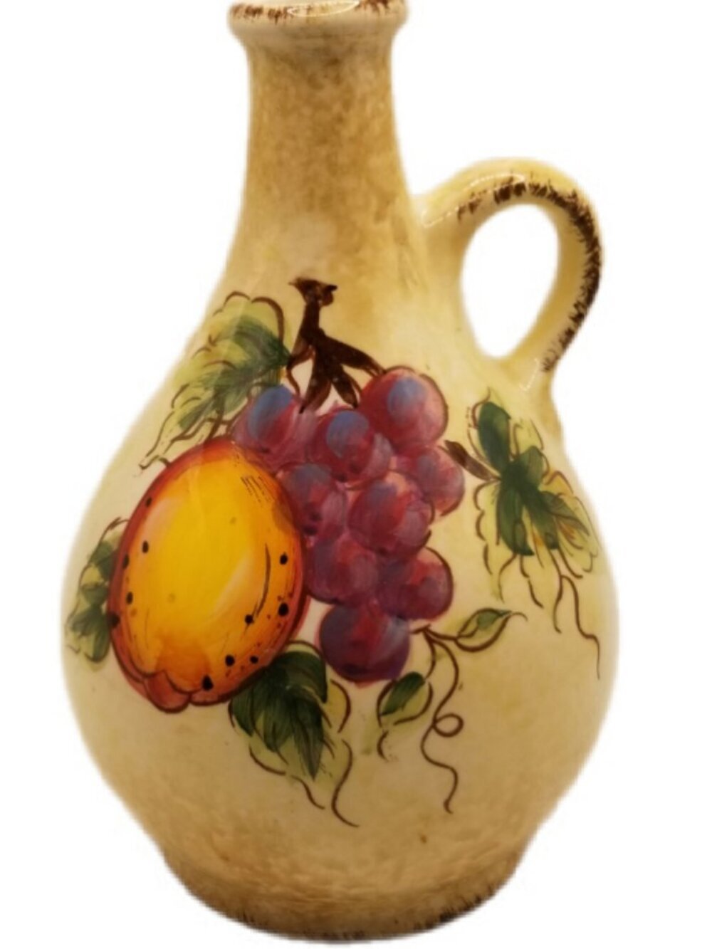 Fruition Hand Painted Fruit Themed Pitcher Vase